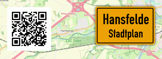 Stadtplan Hansfelde, Holstein