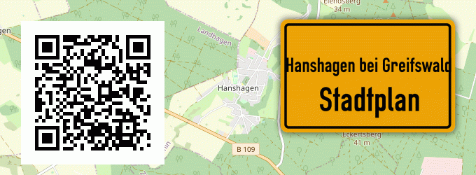 Stadtplan Hanshagen bei Greifswald