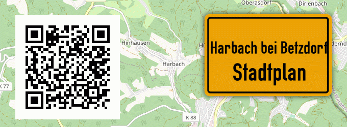 Stadtplan Harbach bei Betzdorf