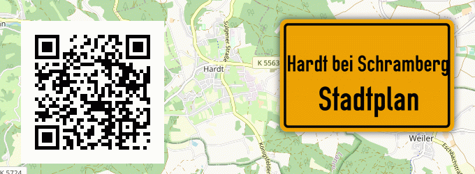 Stadtplan Hardt bei Schramberg