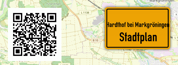 Stadtplan Hardthof bei Markgröningen