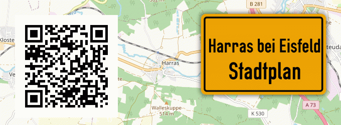 Stadtplan Harras bei Eisfeld