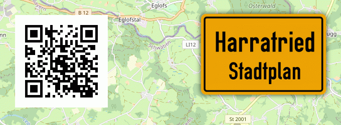 Stadtplan Harratried, Allgäu