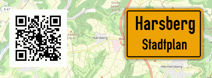 Stadtplan Harsberg, Pfalz