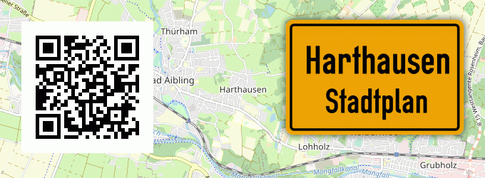 Stadtplan Harthausen, Kreis Bad Mergentheim