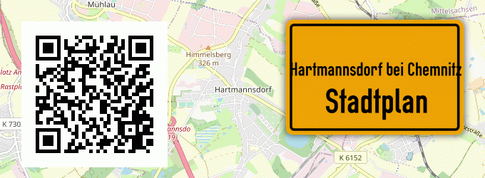 Stadtplan Hartmannsdorf bei Chemnitz