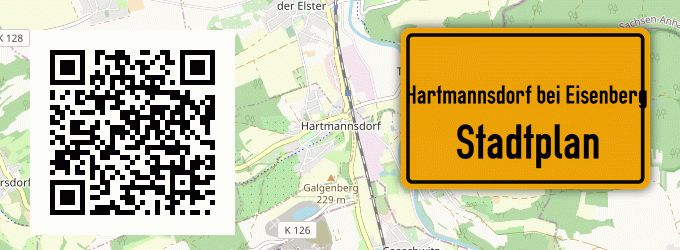 Stadtplan Hartmannsdorf bei Eisenberg