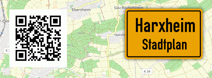 Stadtplan Harxheim, Rheinhessen