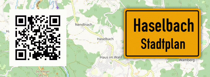 Stadtplan Haselbach, Kreis Eggenfelden
