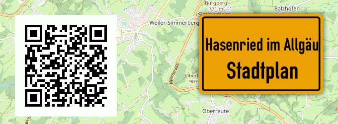 Stadtplan Hasenried im Allgäu