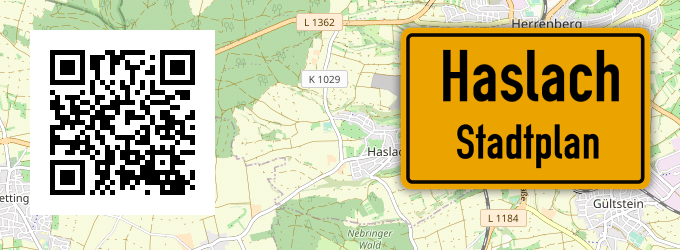 Stadtplan Haslach, Mittelfranken