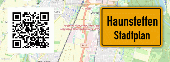 Stadtplan Haunstetten, Kreis Augsburg