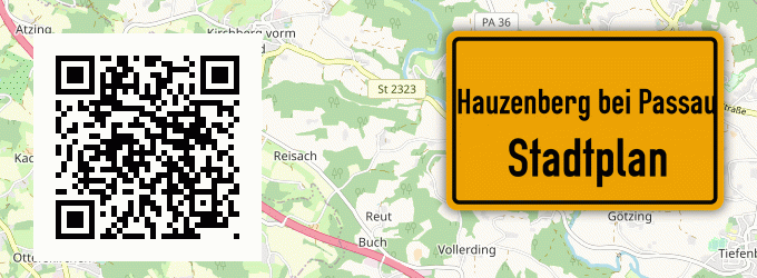 Stadtplan Hauzenberg bei Passau