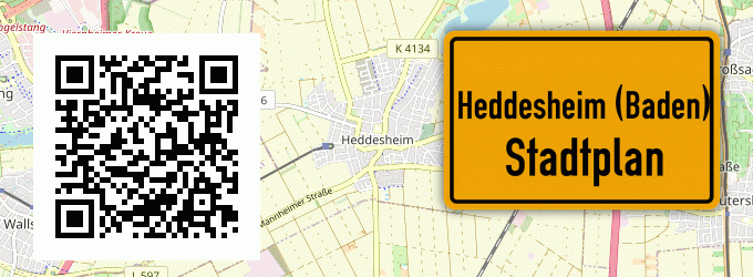 Stadtplan Heddesheim (Baden)