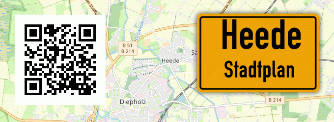 Stadtplan Heede, Kreis Grafschaft Diepholz