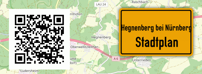 Stadtplan Hegnenberg bei Nürnberg