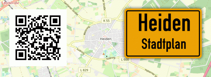 Stadtplan Heiden, Kreis Borken
