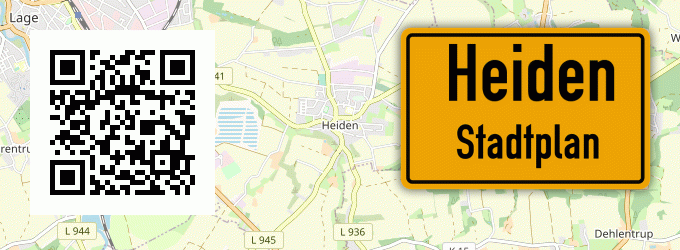Stadtplan Heiden, Lippe