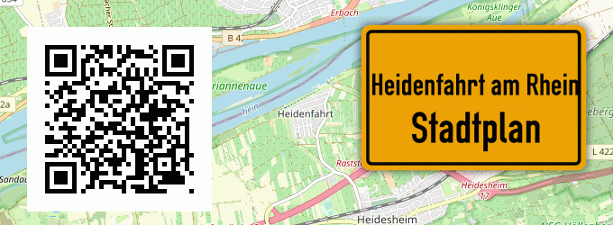 Stadtplan Heidenfahrt am Rhein