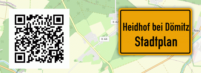 Stadtplan Heidhof bei Dömitz