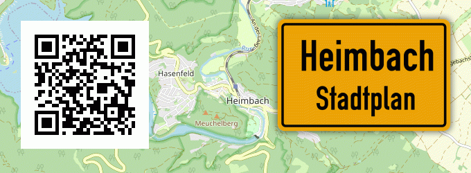 Stadtplan Heimbach, Kreis Ziegenhain, Hessen