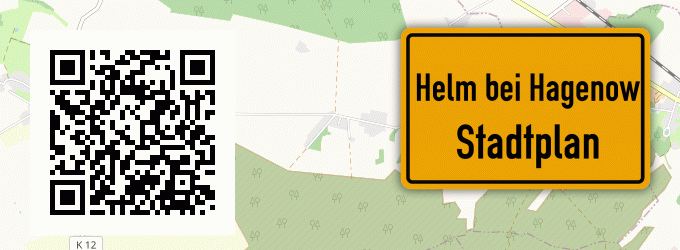 Stadtplan Helm bei Hagenow