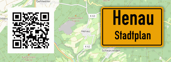 Stadtplan Henau, Hunsrück
