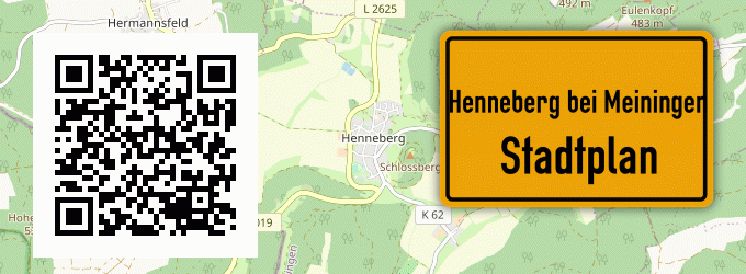 Stadtplan Henneberg bei Meiningen