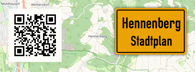 Stadtplan Hennenberg, Oberpfalz