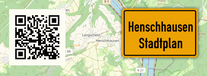 Stadtplan Henschhausen, Hunsrück
