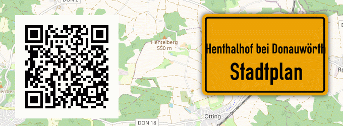 Stadtplan Henthalhof bei Donauwörth