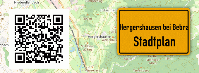 Stadtplan Hergershausen bei Bebra