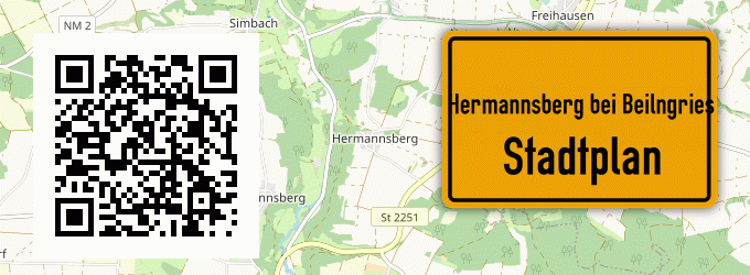 Stadtplan Hermannsberg bei Beilngries