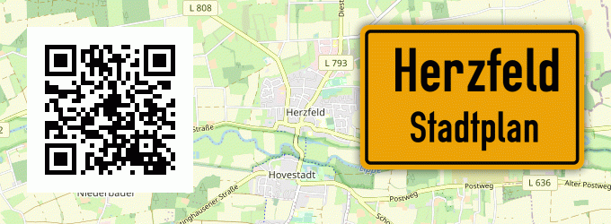 Stadtplan Herzfeld, Westfalen