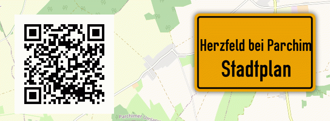 Stadtplan Herzfeld bei Parchim