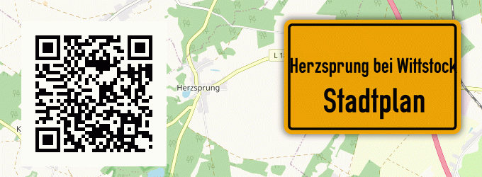 Stadtplan Herzsprung bei Wittstock