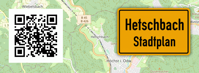 Stadtplan Hetschbach, Odenwald