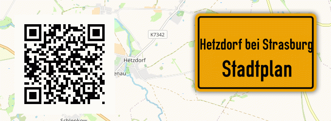 Stadtplan Hetzdorf bei Strasburg
