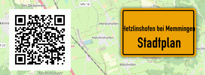 Stadtplan Hetzlinshofen bei Memmingen