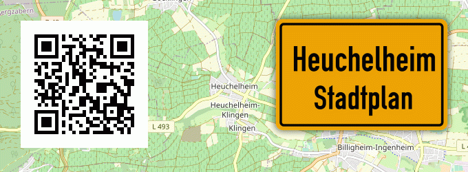 Stadtplan Heuchelheim, Kreis Limburg an der Lahn