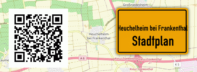 Stadtplan Heuchelheim bei Frankenthal