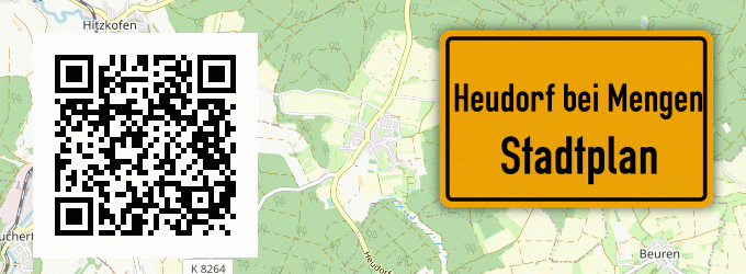 Stadtplan Heudorf bei Mengen