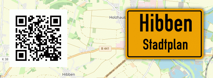 Stadtplan Hibben, Weser