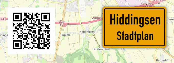 Stadtplan Hiddingsen, Westfalen