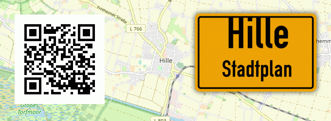 Stadtplan Hille