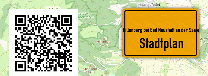 Stadtplan Hillenberg bei Bad Neustadt an der Saale