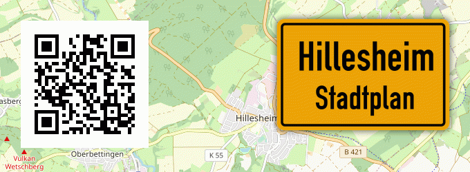 Stadtplan Hillesheim, Rheinhessen