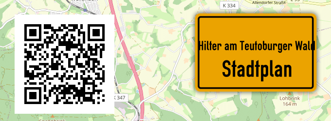 Stadtplan Hilter am Teutoburger Wald