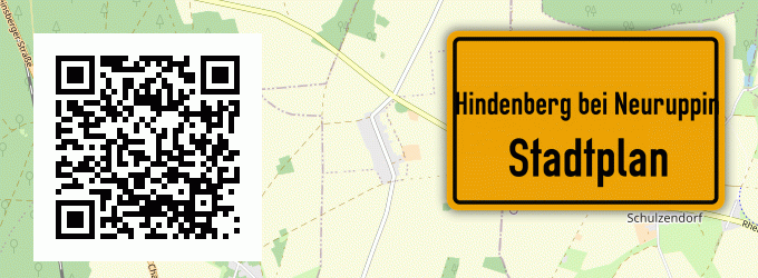 Stadtplan Hindenberg bei Neuruppin