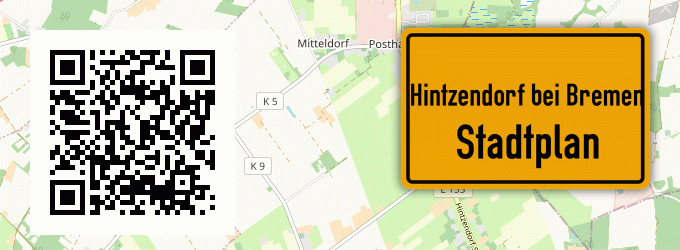 Stadtplan Hintzendorf bei Bremen